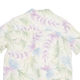 ALFRED DUNNER Womens Printed Shirt White Collared Linen Floral M