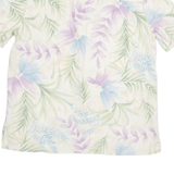 ALFRED DUNNER Womens Printed Shirt White Collared Linen Floral M