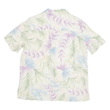 ALFRED DUNNER Womens Printed Shirt White Collared Linen Floral M