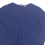 TWIN SET Womens Bardot Blouse Blue Long Sleeve XS