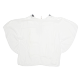 MODA FASHION Womens Blouse White Sleeveless L