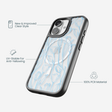 Clear Tulip Dreams iPhone 17 Case With Noir Ridge (MagSafe included)