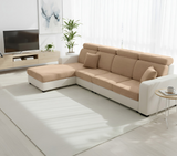 Anyseat L‑Shape Sofa Cover Coffee Chenille Polyester Thick Stretchable Cushion Protector for Living Room