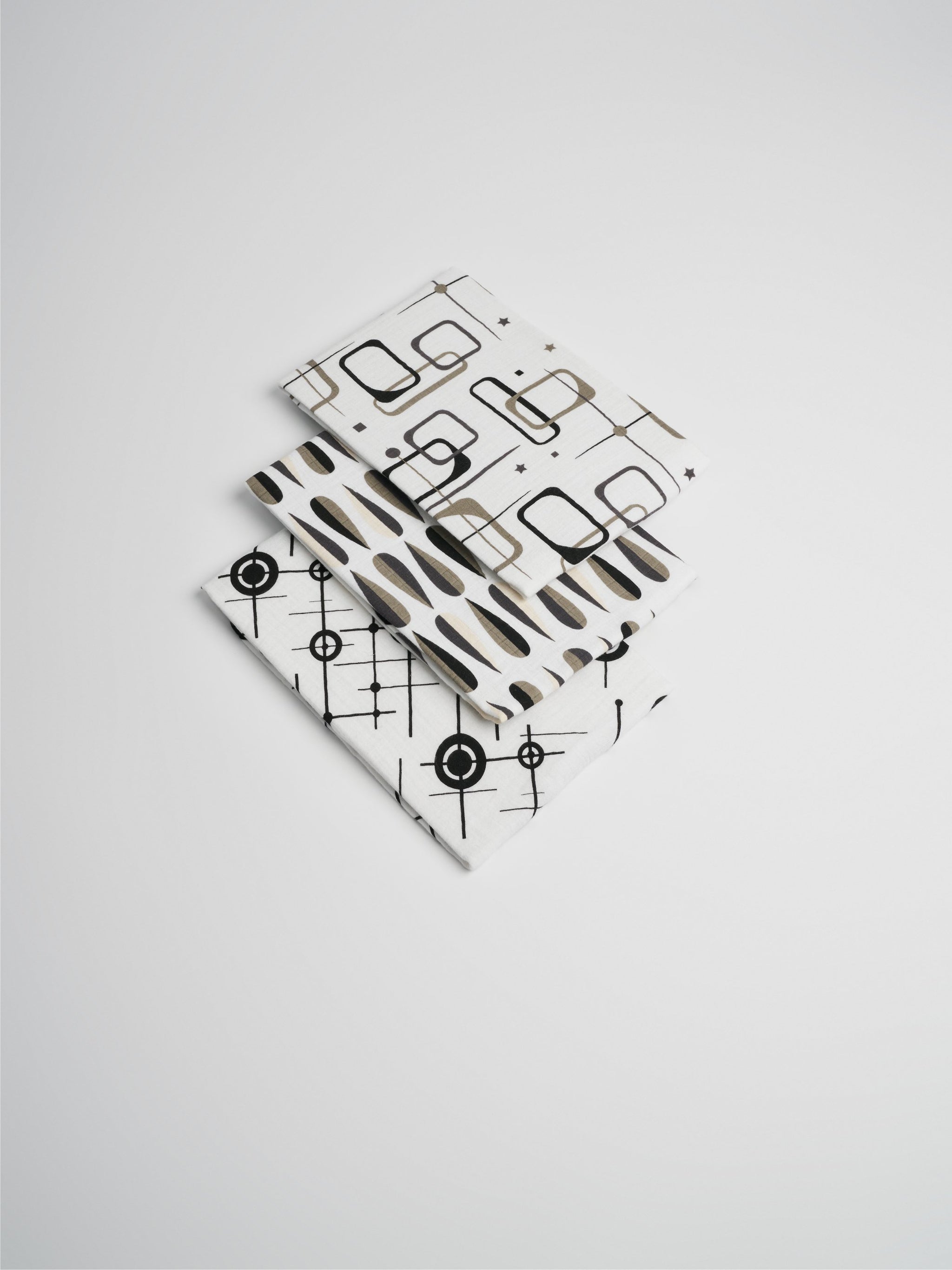 Organic Muslin Cotton Baby Burp Cloths 3 pack Mid-Century