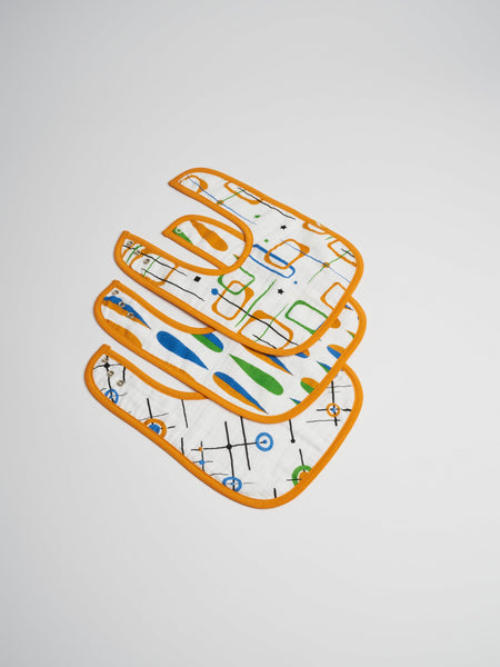 Organic Muslin Cotton Baby Bibs 3 pack Mid-Century