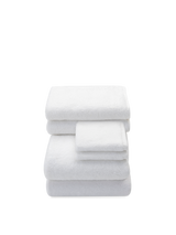 Organic and Fairtrade Cotton Bath Towel Set in White#color_white