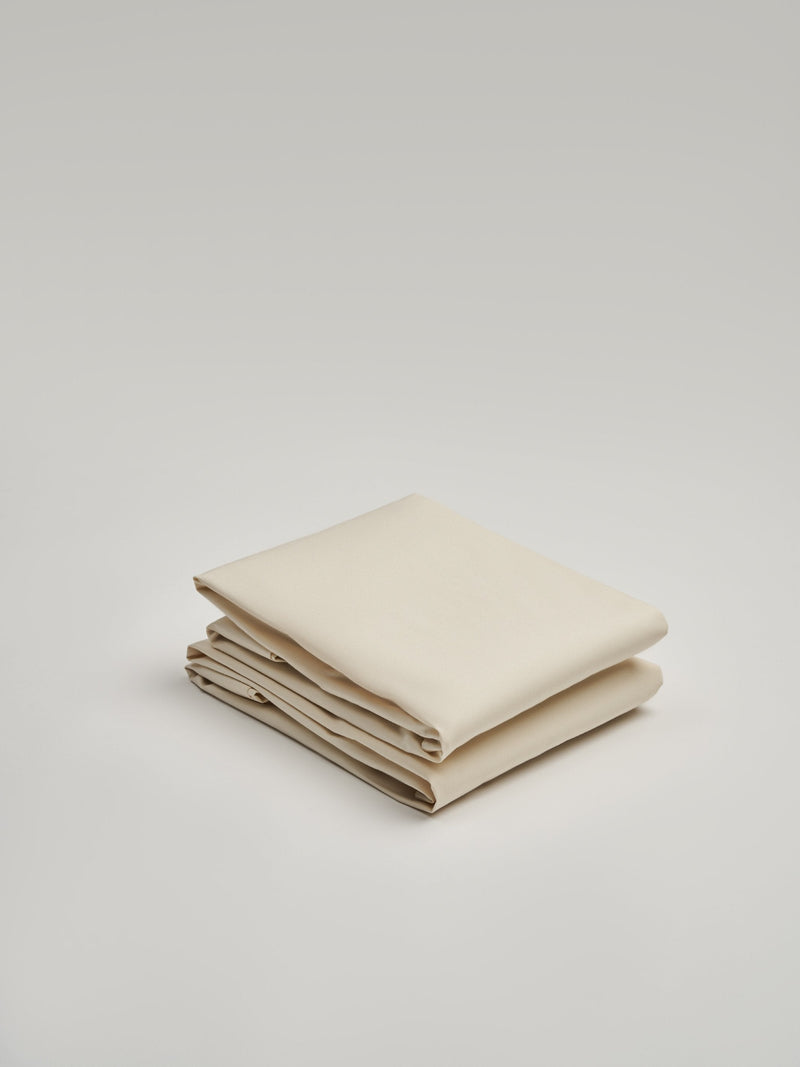 Organic and Fairtrade Cool + Crisp Cotton Pillow Cases (Pair) in Natural#color_natural