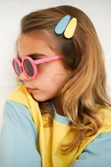 Sustainable kids round sunglasses - Bubble Gum