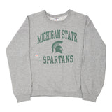 Michigan State Spartans Jerzees College Sweatshirt - Medium Grey Cotton Blend