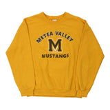Metea Valley Mustangs Gildan Sweatshirt - Medium Yellow Cotton Blend