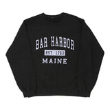 Bar Harbor Maine Unbranded Graphic Sweatshirt - Large Black Cotton Blend