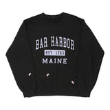 Bar Harbor Maine Unbranded Graphic Sweatshirt - Large Black Cotton Blend
