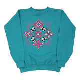 Cotton Grove Graphic Sweatshirt - Large Blue Cotton Blend
