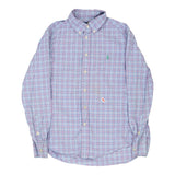 Age 8-9 Ralph Lauren Checked Shirt - Small Blue Cotton