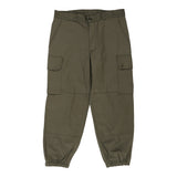 Age 16 Paul Boye Cargo Trousers - 33W 26L Khaki Cotton Blend