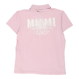 Miami Dolce & Gabbana Graphic Polo Shirt - XL Pink Cotton