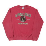 Myrtle Beach South Carolina Jerzees Graphic Sweatshirt - Small Pink Cotton Blend