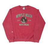 Myrtle Beach South Carolina Jerzees Graphic Sweatshirt - Small Pink Cotton Blend