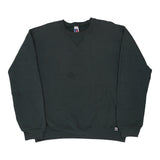 Blank Russell Athletic Sweatshirt - Large Green Cotton Blend