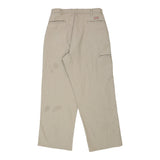 Dickies Double Knee Trousers - 33W 30L Beige Polyester Blend