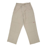 Dickies Double Knee Trousers - 33W 30L Beige Polyester Blend