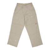 Dickies Double Knee Trousers - 33W 30L Beige Polyester Blend