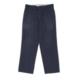 874 Dickies Trousers - 34W 28L Navy Polyester Blend