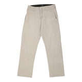 Dickies Trousers - 29W UK 10 Beige Polyester Blend