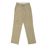 Dickies Trousers - 30W 34L Beige Polyester Blend