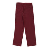 Dickies Trousers - 30W UK 10 Red Polyester Blend