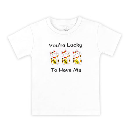 Organic Cotton Toddler Kid’s T-Shirt - Lucky Cat Maneki Neko