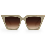 The CEO - Nude Frame Brown Lens Cateye Sunglasses