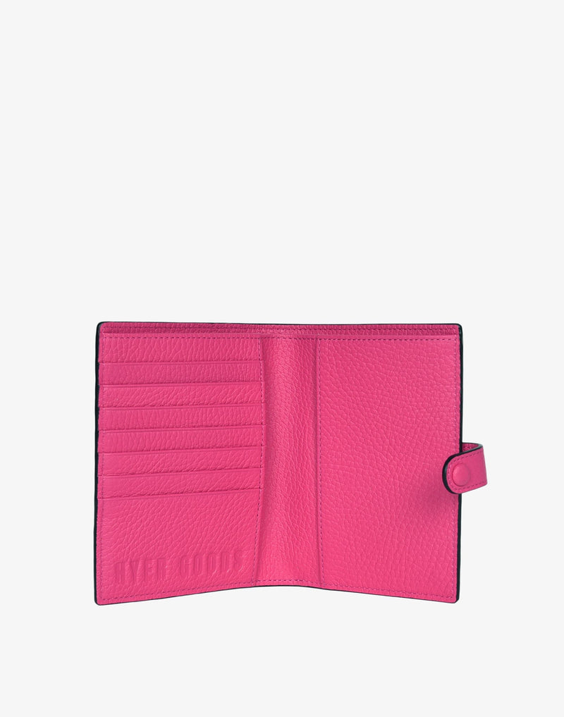 hyer goods recycled leather travel passport wallet fuchsia pinky#color_fuchsia