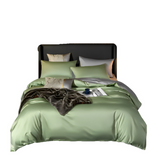 Anycozy Duvet Comforter Set King Green/ Light Grey Egyptian Cotton Thick Blanket Bedspread 6 Pcs Bed Set