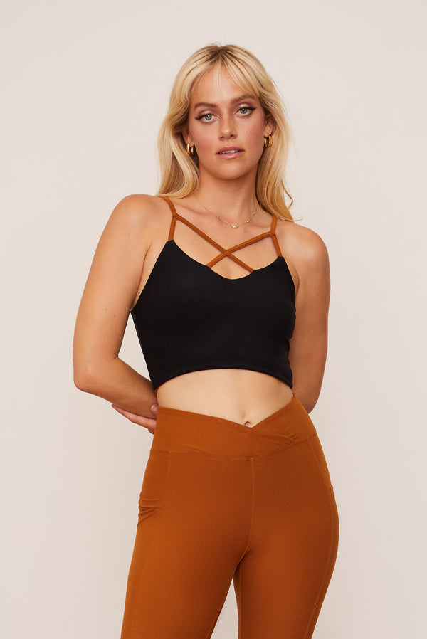 Turmeric Crisscross Four-Way Top