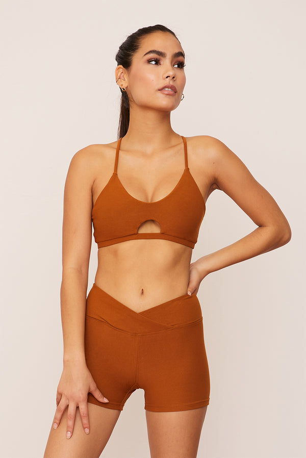 Turmeric Crossover High-Waisted Short