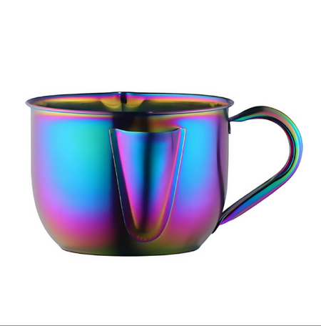 Anygleam Rainbow Stainless Steel Separator Pot 1000ML – Golden Oil Filter Bowl for Soup, Gravy, Water & Fat Removal Kitchen Tool