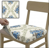 Anyseat Cover Beige Vinatge Floral Print Chair Cover – Stretch Washable Removable Seat Cover for Dining & Kitchen