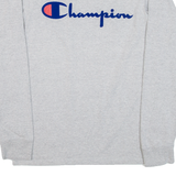 CHAMPION Mens T-Shirt Grey Long Sleeve M