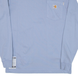 CARHARTT Pennant Midstream L.l.c Mens T-Shirt Blue Long Sleeve USA S