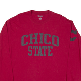 CHAMPION Chico State Mens T-Shirt Red Long Sleeve XL