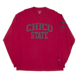 CHAMPION Chico State Mens T-Shirt Red Long Sleeve XL