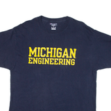 CHAMPION Michigan Engineering Mens T-Shirt Blue USA L