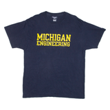 CHAMPION Michigan Engineering Mens T-Shirt Blue USA L