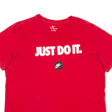 NIKE Womens T-Shirt Red L