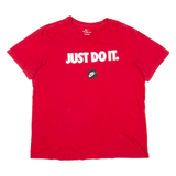 NIKE Womens T-Shirt Red L