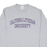 CHAMPION California Lutheran University Mens T-Shirt Grey Long Sleeve USA L