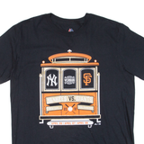 MAJESTIC Yankees Vs Giants Mens T-Shirt Black USA L