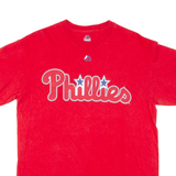MAJESTIC Phillies Mens T-Shirt Red USA M