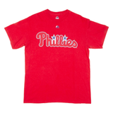 MAJESTIC Phillies Mens T-Shirt Red USA M